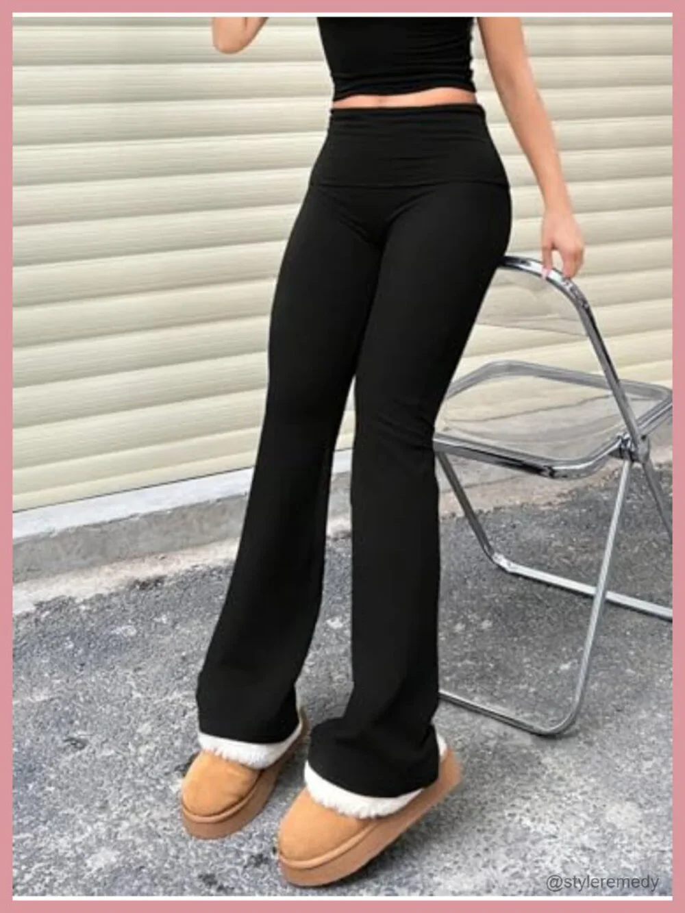 Women's 3 Piece Yoga Pants Set High Waisted Flare Bootcut Leggings Gym Workout